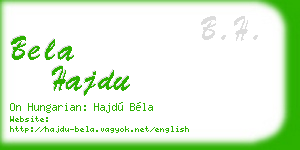 bela hajdu business card