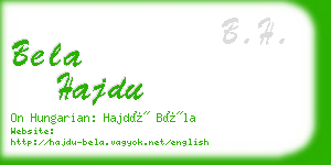 bela hajdu business card